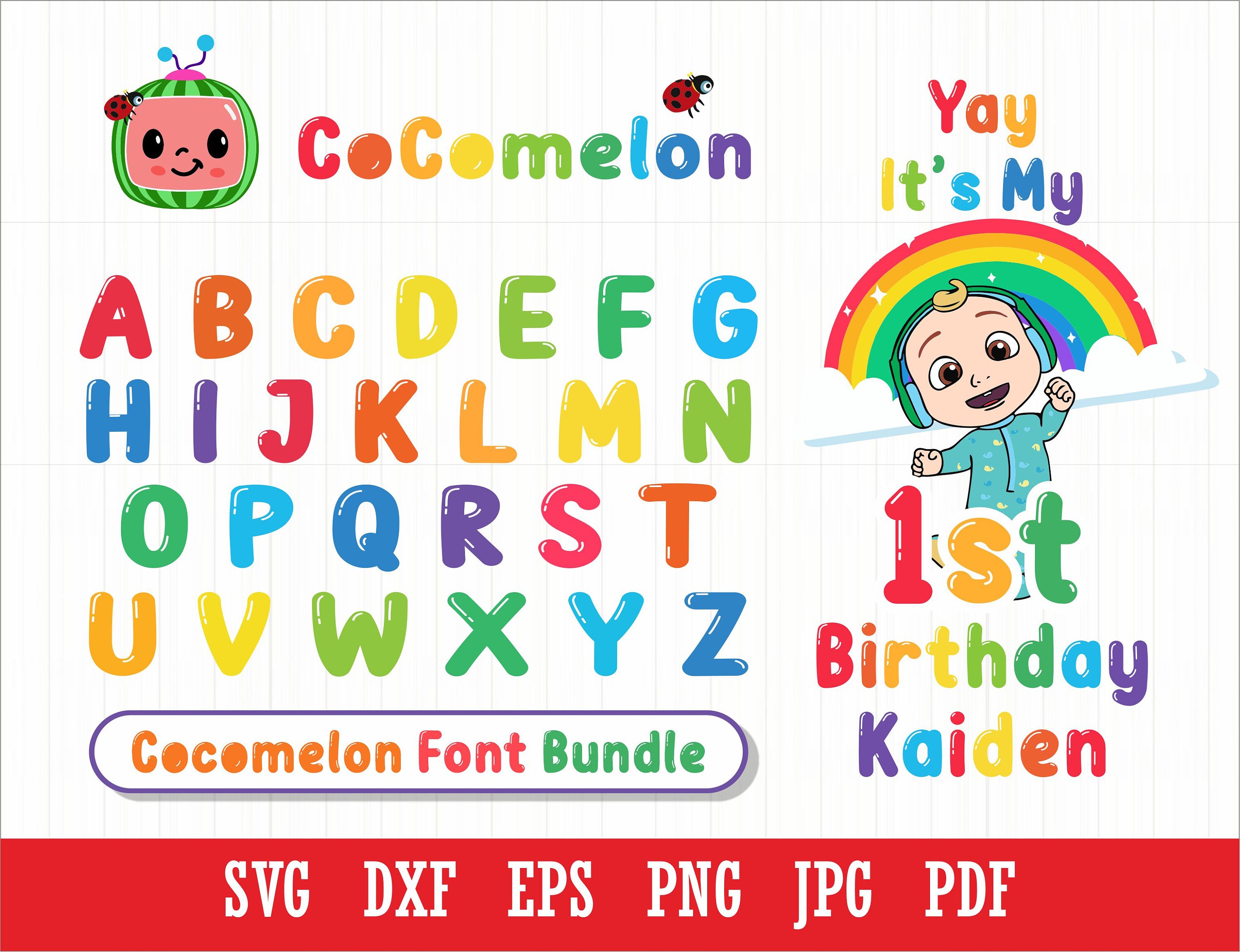 Cocomelon Alphabet Svg Cocomelon Svg Cocomelon Font Etsy Letras Porn 