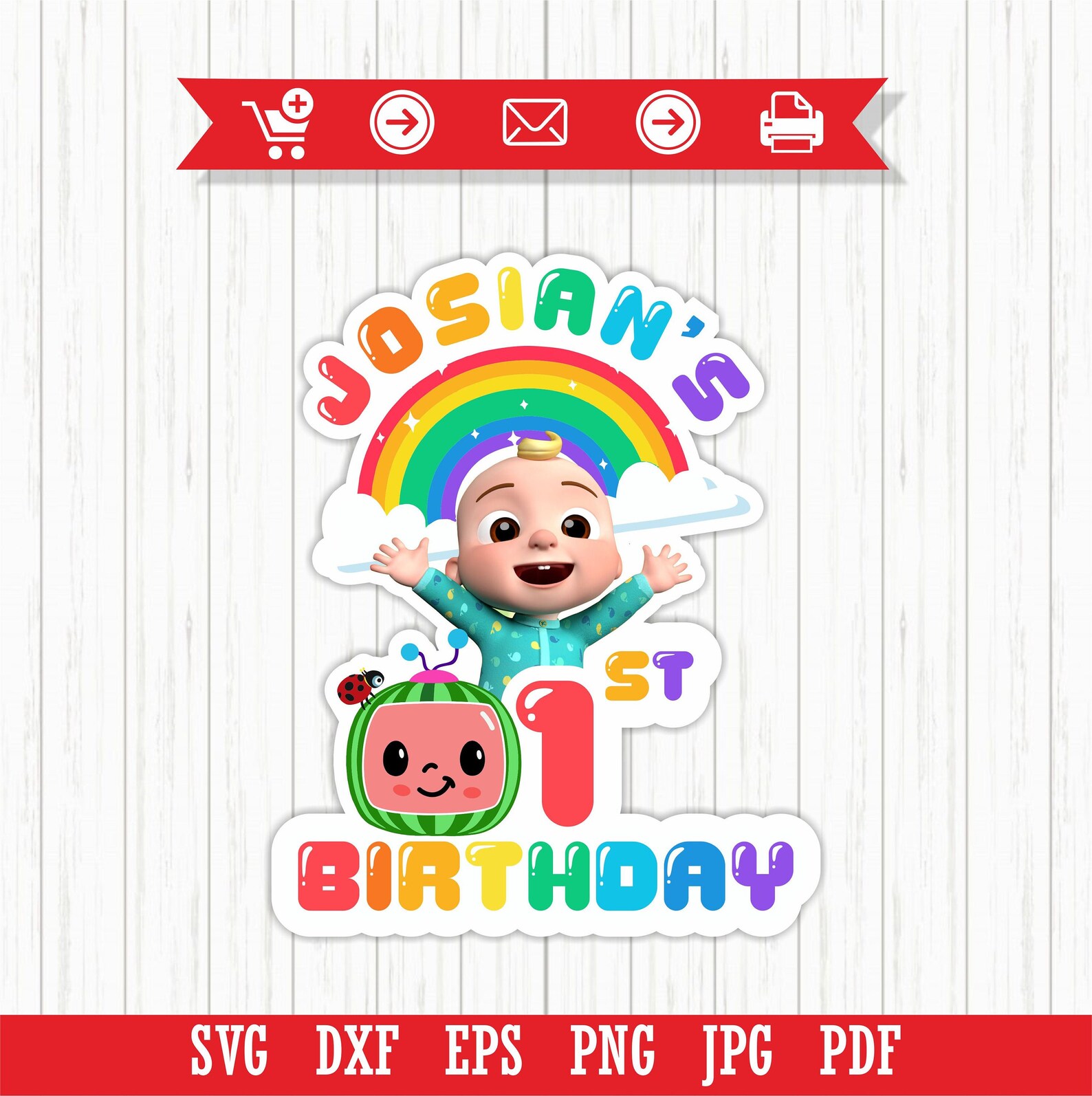 Cocomelon SVG Cocomelon Logo Birthday Giveaways Photo | Etsy