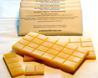 Cera d'api pura al 100% in panetto - Per progetti fai da te come involucri di cera d'api, balsamo per le labbra, lucidanti per mobili, candele fatte in casa, ecc.