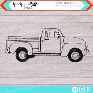 GMC truck svg - laser design, farmhouse Pickup truck svg - svg - png - dxf - instant Download
