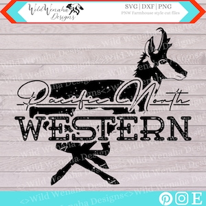Pronghorn Clipart Svg vector, Antelope Png, PNW, Pacific NorthWestern Pronghorn Svg - Western Svg - Instant download