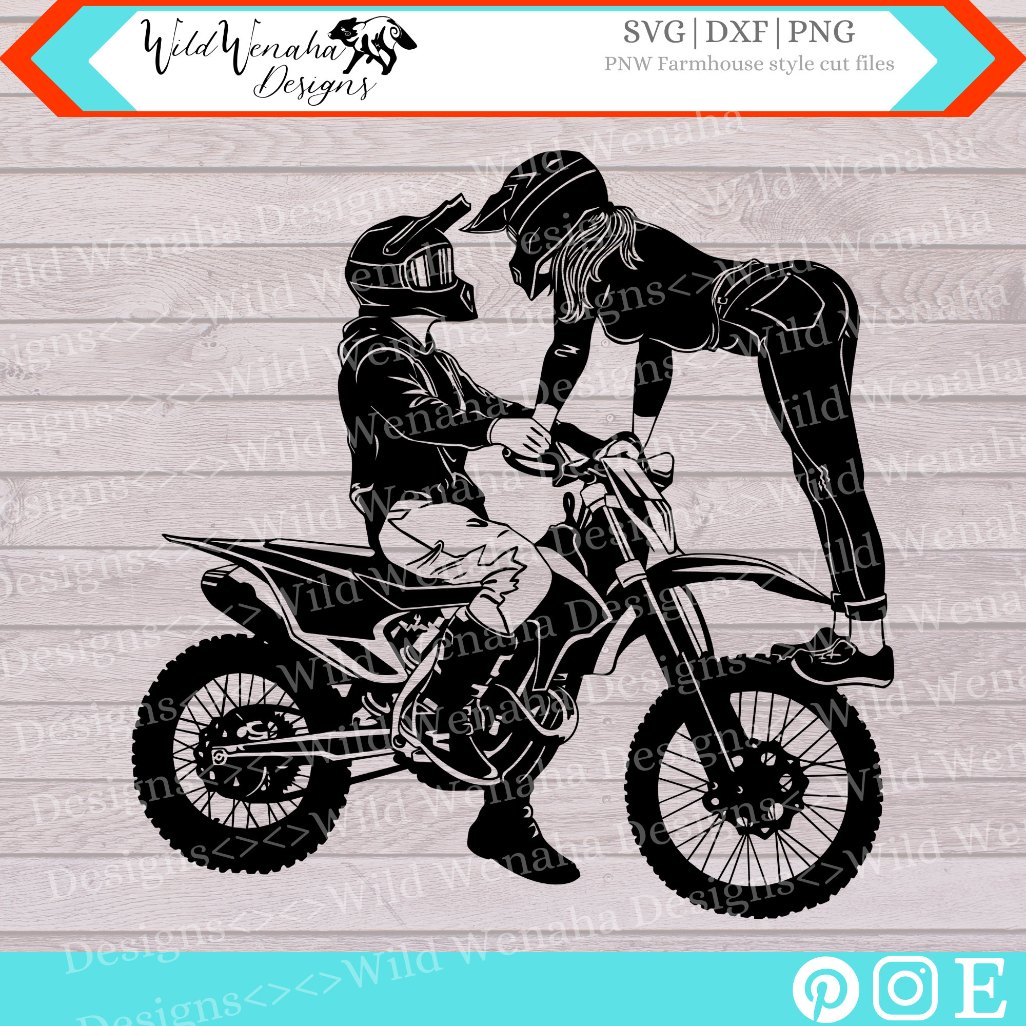 Motorcycle Couple Clipart