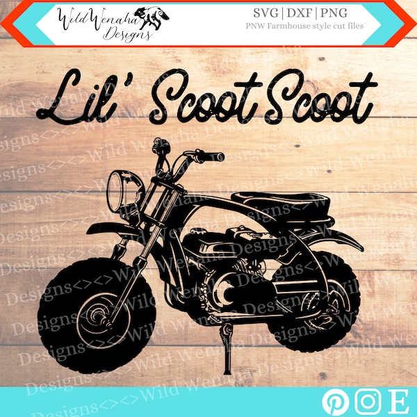 Dirt Bike Scooter Svg - Motorcycle Quote - Classic Dirt Bike png - Coleman Dirt bike svg/png/dxf - Motocross Svg - instant download