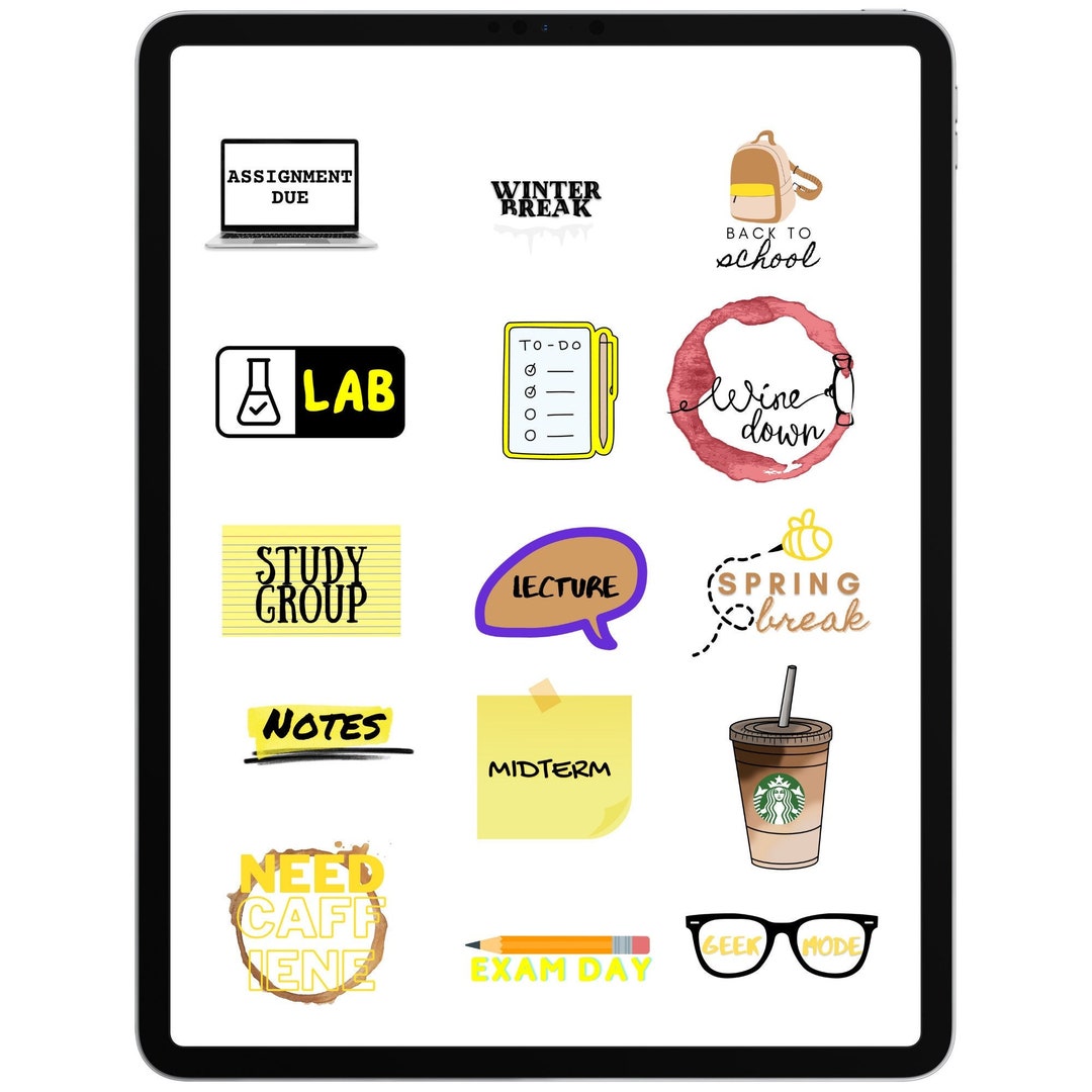 Digital Stickers Goodnotes Stickers Student Planner Etsy