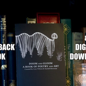 Doom and Gloom: Księga poezji i sztuki - Książka w miękkiej oprawie i cyfrowy plik PDF do pobrania - Zestaw
