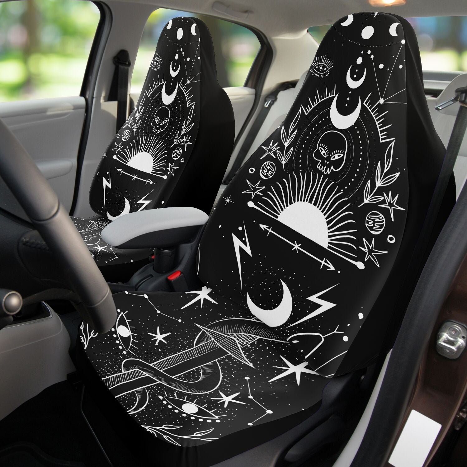 Goth Spiderweb Car Mats Set of 4 Black Emo Gothic Car 