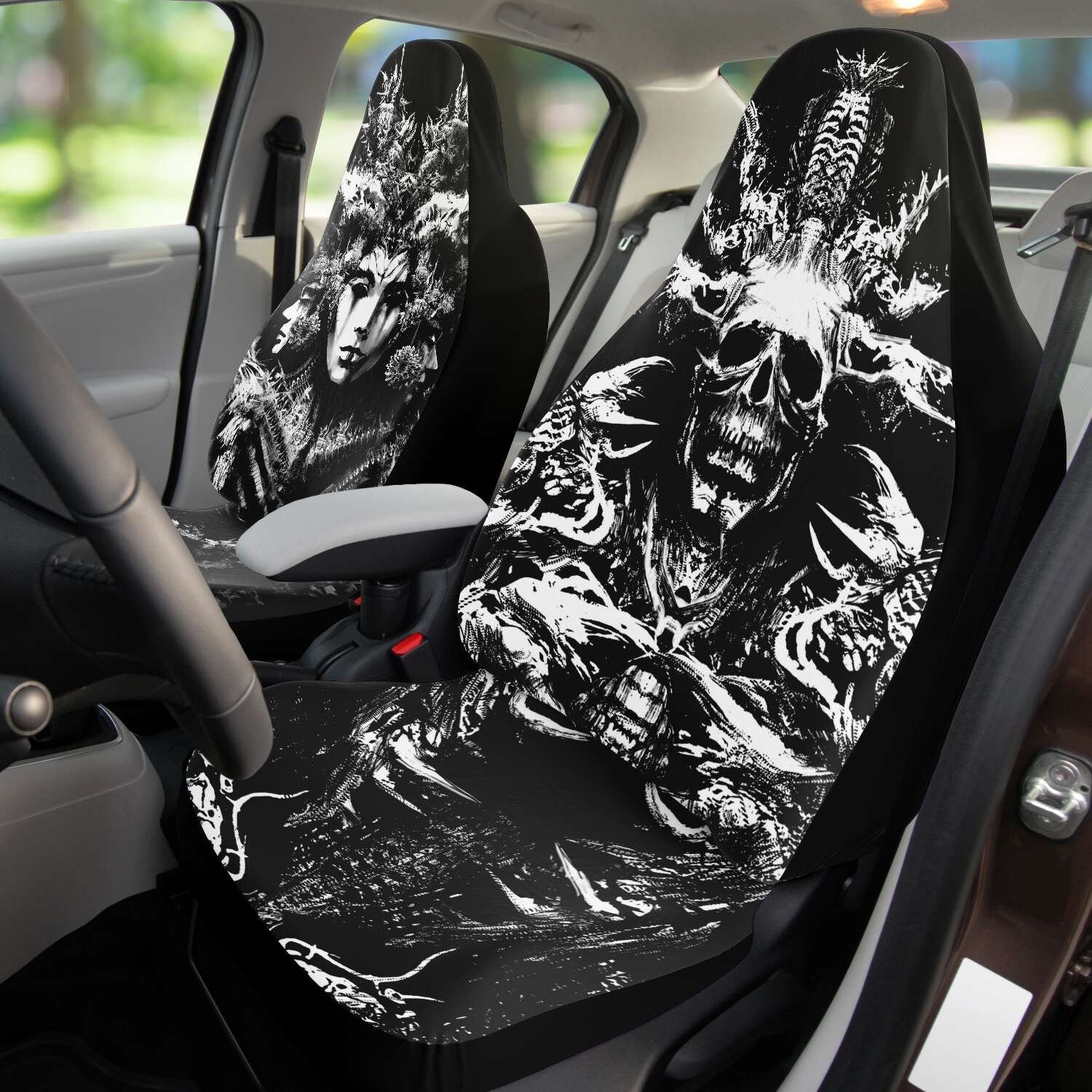 Totenkopf Deko Auto Goth Auto Zubehör Goth Zubehör Auto Interior  Accessories Witchy Decor Goth Decor Gothic Decor Auto Sitzbezüge - .de