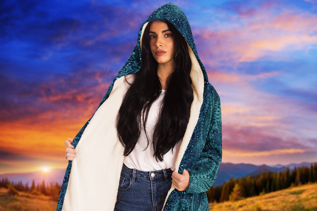 Hooded Cloak With Hood Festival Outfit Mens Cloak Rave Outfit Rave Set