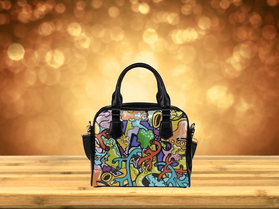 Graffiti Art Cute Purse Hippie Bags Hippie Clothes Vegan Leather