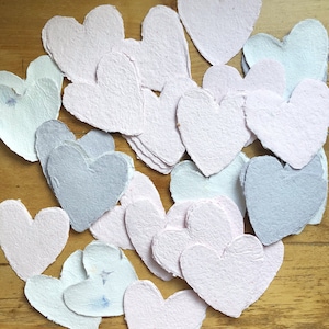 lot de 12 coeurs en papier faits main
