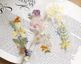 Bookmark real flower bookmark