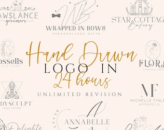 Custom Hand Drawn Logo design for business Minimalist Logo design custom Monogram Logo Design Custom For Business Simple Logo Design