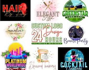 Custom Business Logo Design, Barber Logo, Bakery Logo, Beauty Salon Logo, Lawn Care Logo, Event Branding, Small Business