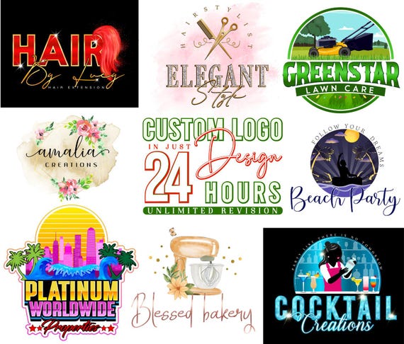 Custom Business Logo Design, Barber Logo, Bakery Logo, Beauty Salon Logo, Lawn Care Logo, Event Branding, Small Business