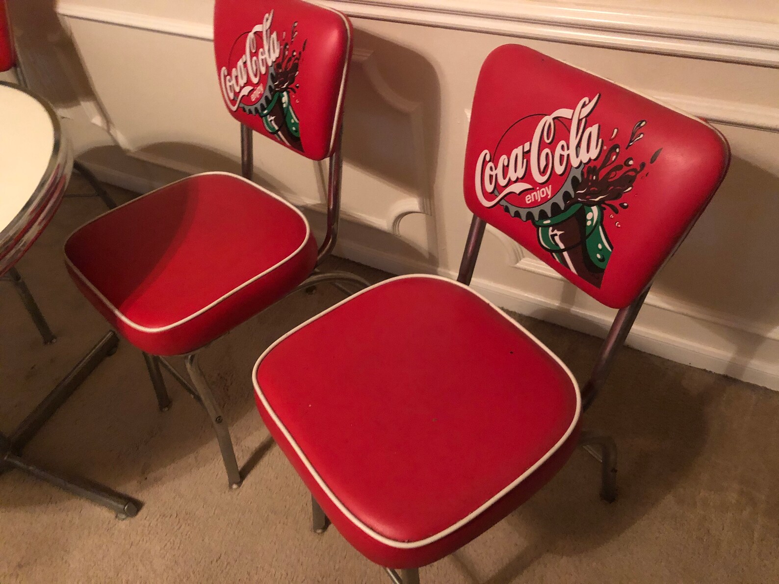 Coca Cola Coke Round Table and 4 Chairs Etsy