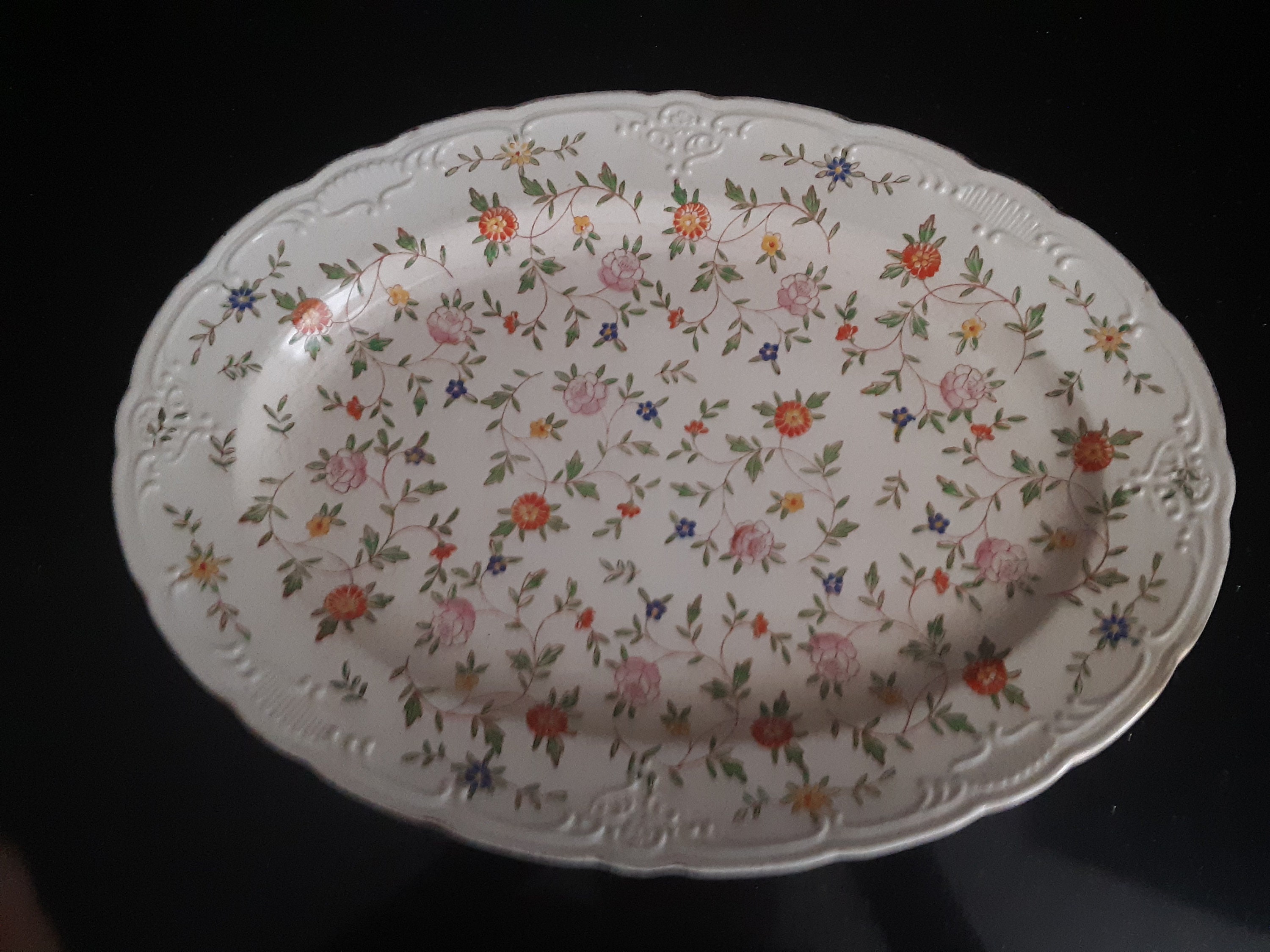 Hand Painted Japanese platter large vintage plate made in Etsy