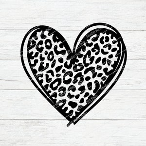 Leopard Print Heart Svg, Heart Svg, Valentine Svg,Valentine Png,Valentines Day,Love Svg,Valentine,Valentines,Heart,Png,Dxf,Cricut,Silhouette