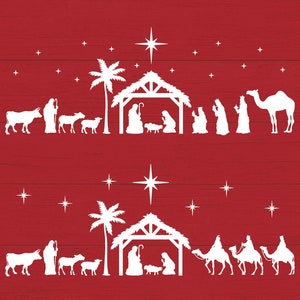 Nativity Scene SVG, Nativity SVG, PNG, eps, dxf, jpg instant digital download