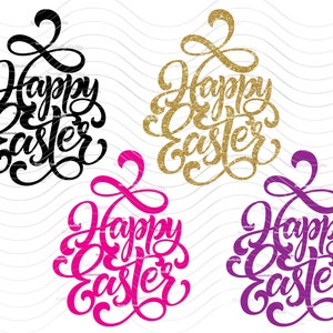 Feliz Pascua Svg, Pascua Svg, Adorno para tarta de Pascua Svg, Pascua, Decoración de Pascua, Camiseta de Pascua, Adornos para cupcakes, Svg, Png, Cricut, Silueta, Glowforge