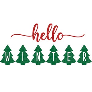 Hello Winter Svg, Winter svg, Winter Door Sign svg, Christmas svg, Christmas Tree Svg, Hello Winter Png, Dxf,Png,Cricut,Silhouette,Glowforge