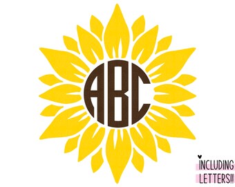 Free Free 208 Sunflower Initial Svg SVG PNG EPS DXF File