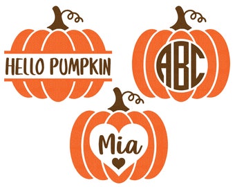 Download Pumpkin Monogram Svg Etsy