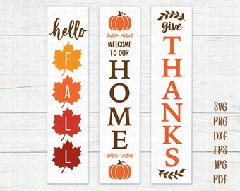 Herbst-Veranda-Zeichen-Svg-Bundle, Willkommensschild-Svg, Halloween-Veranda-Zeichen-Svg, Herbst-Veranda-Schild, Türschild, Schnittdateien für Cricut, Silhouette, Glowforge