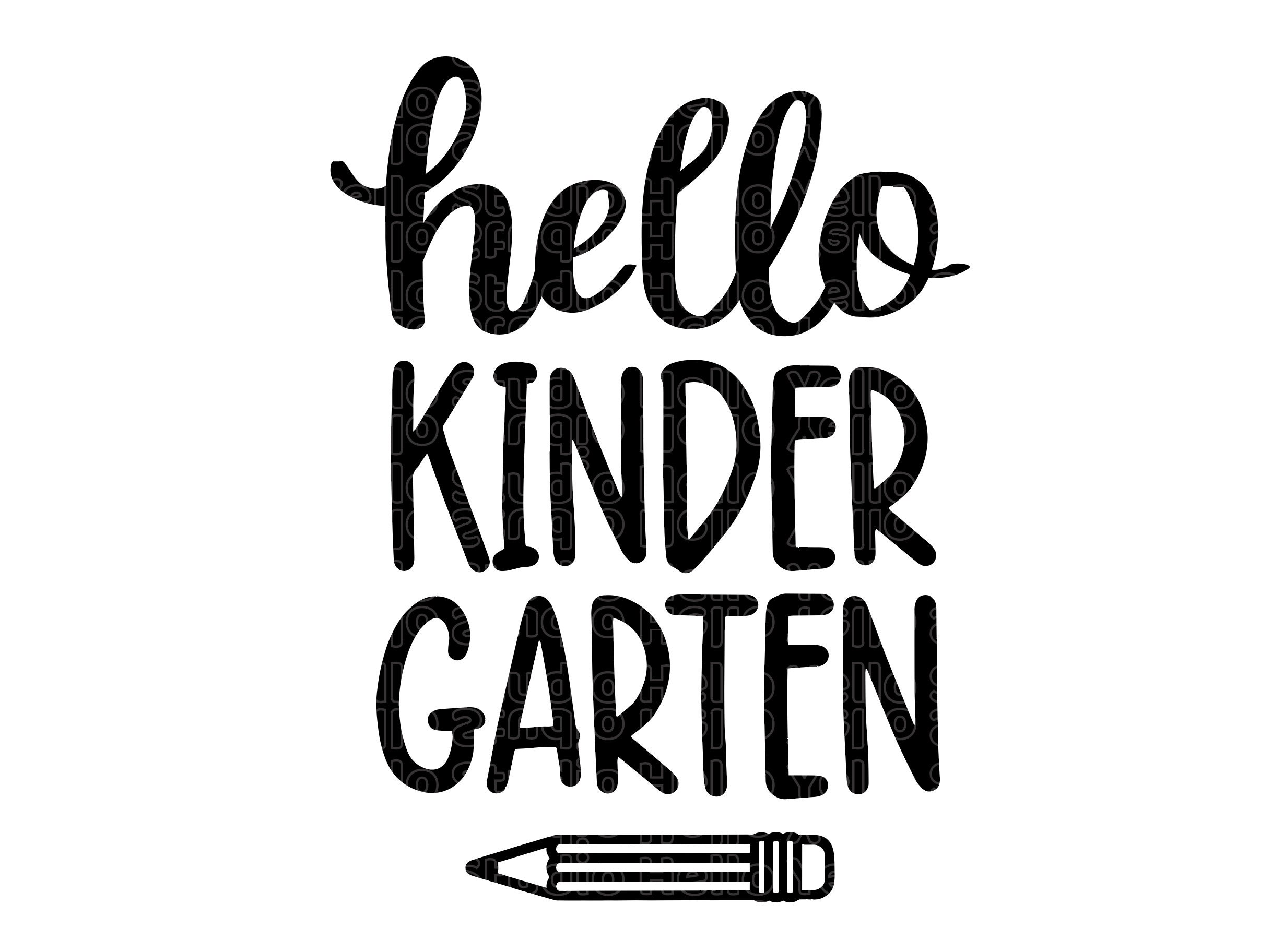 Hello Kindergarten Svg, Back to School Svg, First Day of School Svg ...