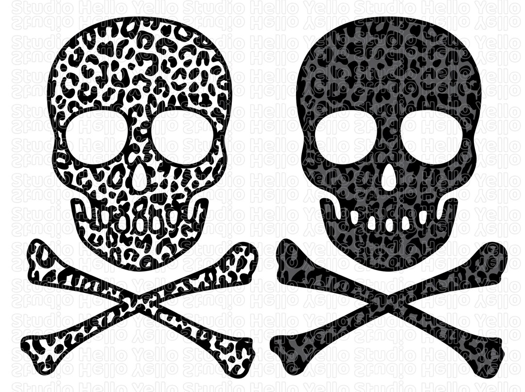 Skull Svg Halloween Leopard Print Skull SVG Skull Svg - Etsy