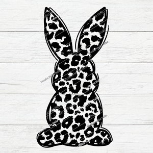 Imprimé léopard lapin Svg, Png, Svg, lapin Png, Pâques Svg, Pâques Png, lapin, lapin de Pâques, lapin, léopard, Pâques, sublimation, PNG, Svg