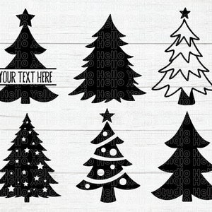 Christmas Tree Svg Bundle, Christmas Svg, Christmas Tree Svg, Christmas Clipart, Christmas Png, Christmas Digital, Cricut, Silhouette, Dxf