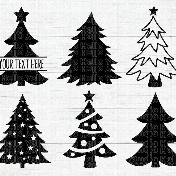 Christmas Tree Svg Bundle, Christmas Svg, Christmas Tree Svg, Christmas Clipart, Christmas Png, Christmas Digital, Cricut, Silhouette, Dxf