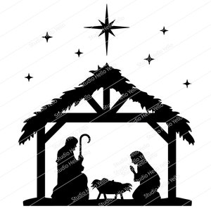 Scena Narodzenia SVG, Narodzenia SVG, PNG, eps, dxf, jpg natychmiastowe pobieranie cyfrowe