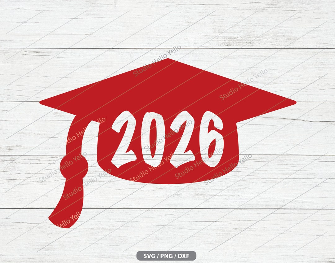 Red 2026 Graduation Cap Svg Png Dxf Senior 2026 Svg Class of 2026 Svg