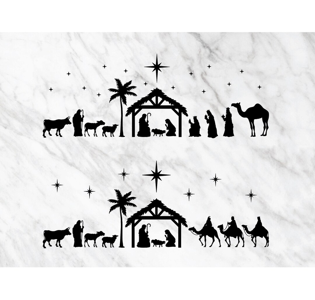 Nativity Scene SVG, Nativity SVG, PNG, Eps, Dxf, Jpg Instant Digital ...