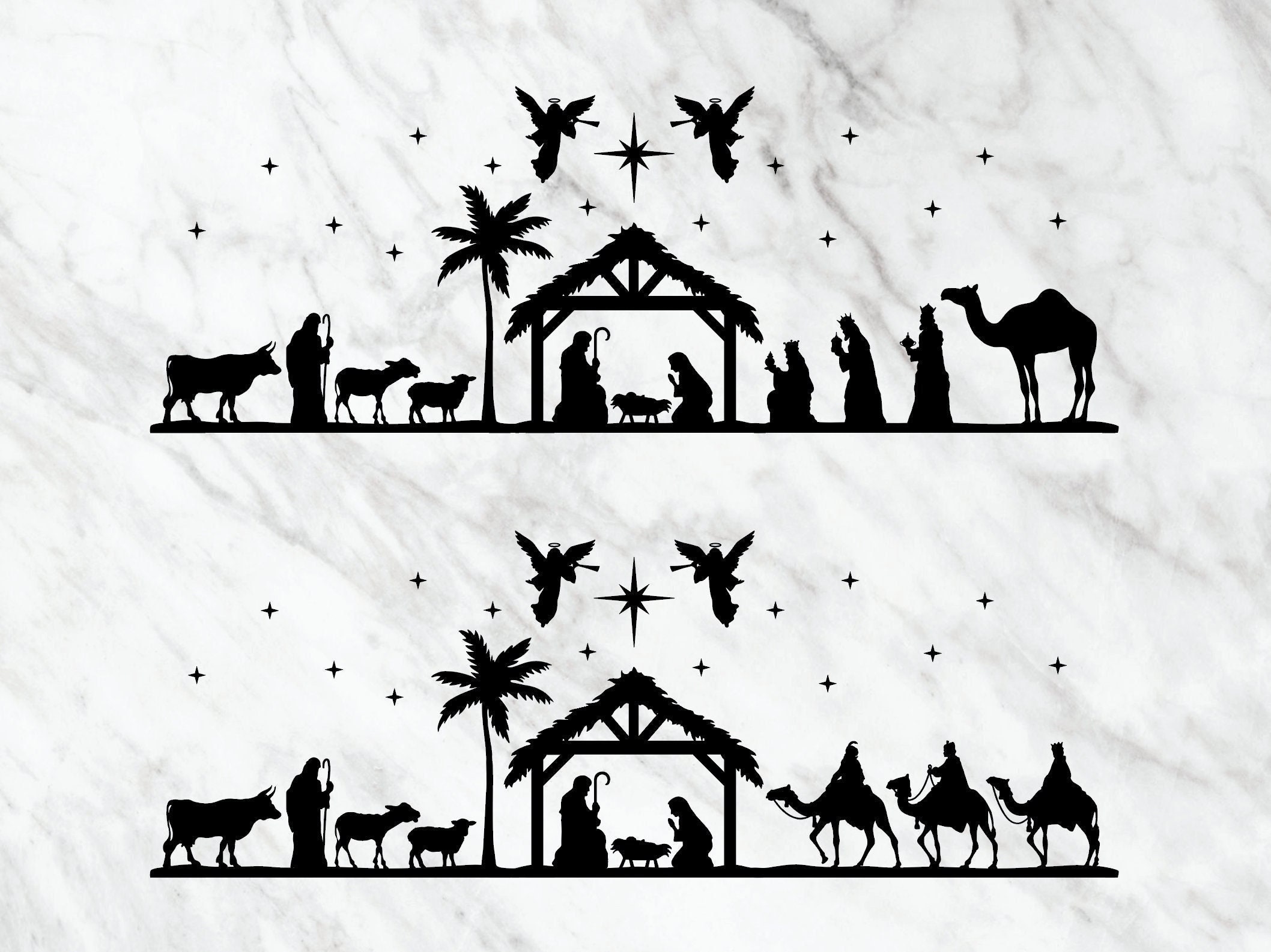 Embellishments dxf Nativity Scene SVG eps Nativity SVG PNG Instant