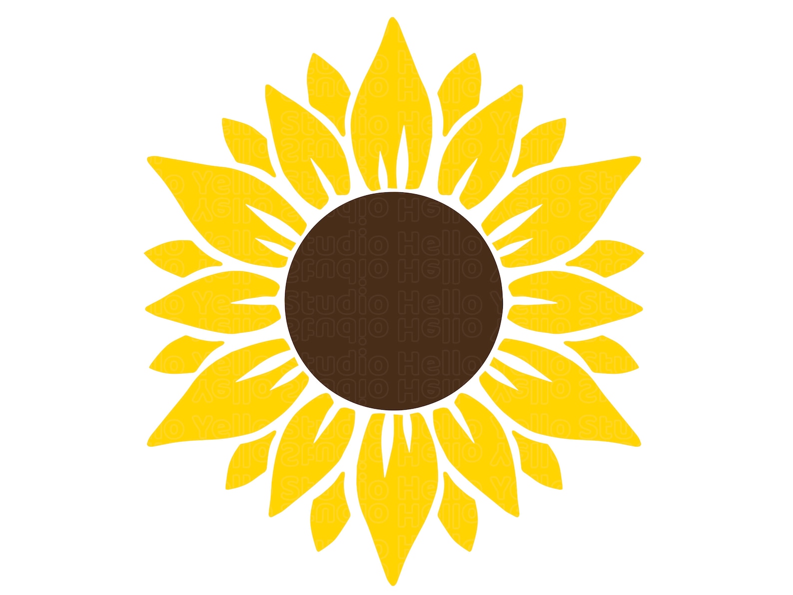 Sunflower SVG Flower Svg Digital Download Clipart - Etsy