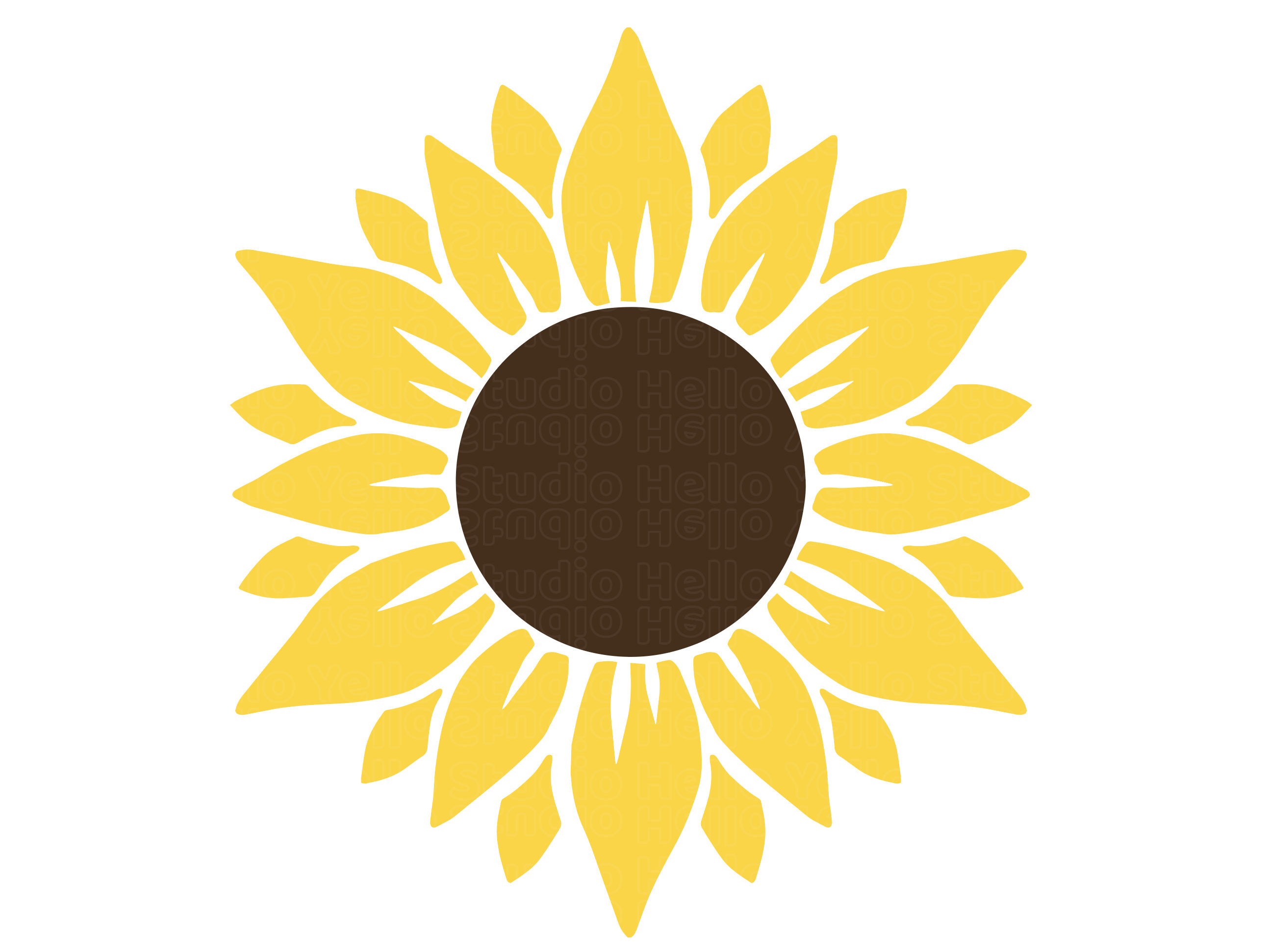Sunflower SVG Flower Svg Digital Download Clipart - Etsy