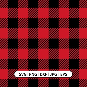 Wzór Buffalo Plaid Svg. Pliki Cricut Cut, Silhouette. Czarno-biała krata Svg. Krata png. Krata dxf. Clipart kraty. Sublimacja kraty