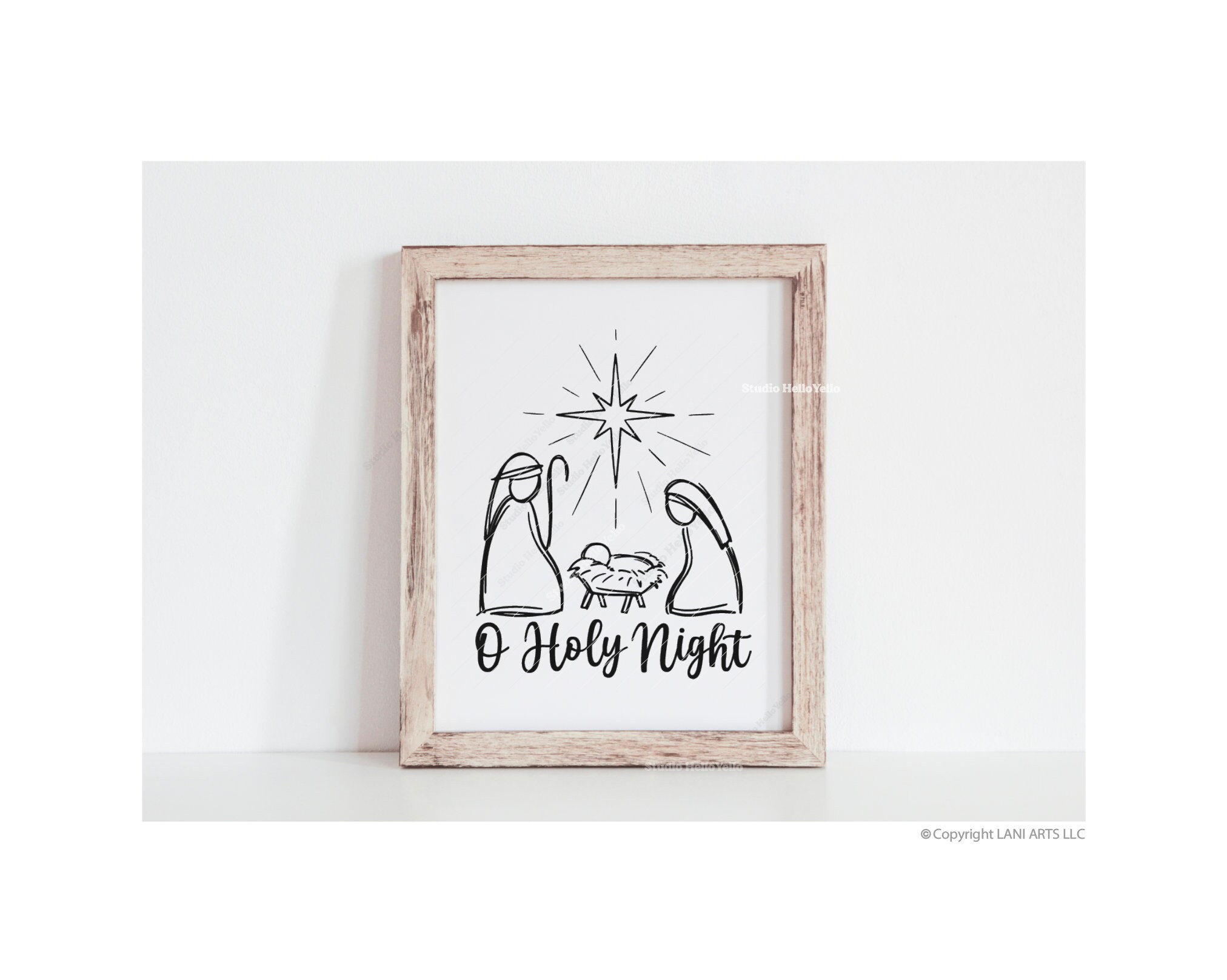 Nativity Scene Svg Png Dxf Hand Drawn Christian Christmas Star Advent ...