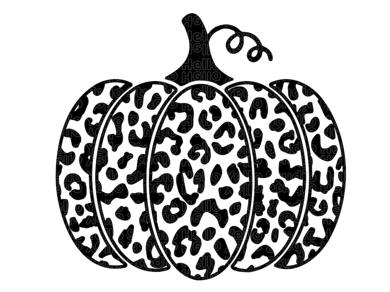 Halloween Leopard Print Pumpkin SVG, Thanksgiving Pumpkin Svg, Pumpkin Svg, Thanksgiving Svg, Halloween Svg, Cricut, Silhouette, Glowforge 