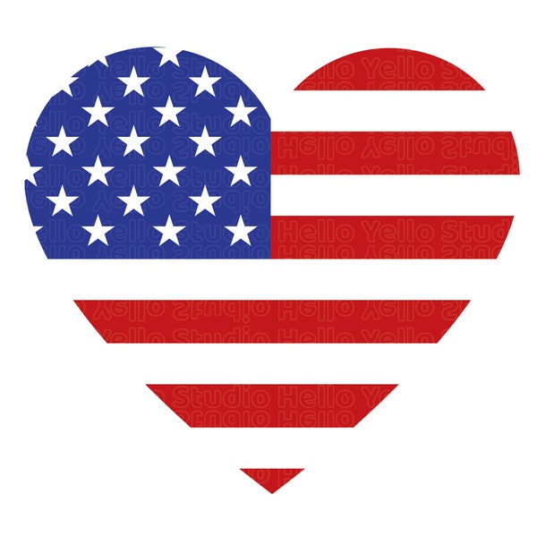Heart Flag Svg, 4th of July SVG, July 4th svg, Fourth of July svg, America svg, USA Flag svg, Independence Day Shirt, Cut File Cricut