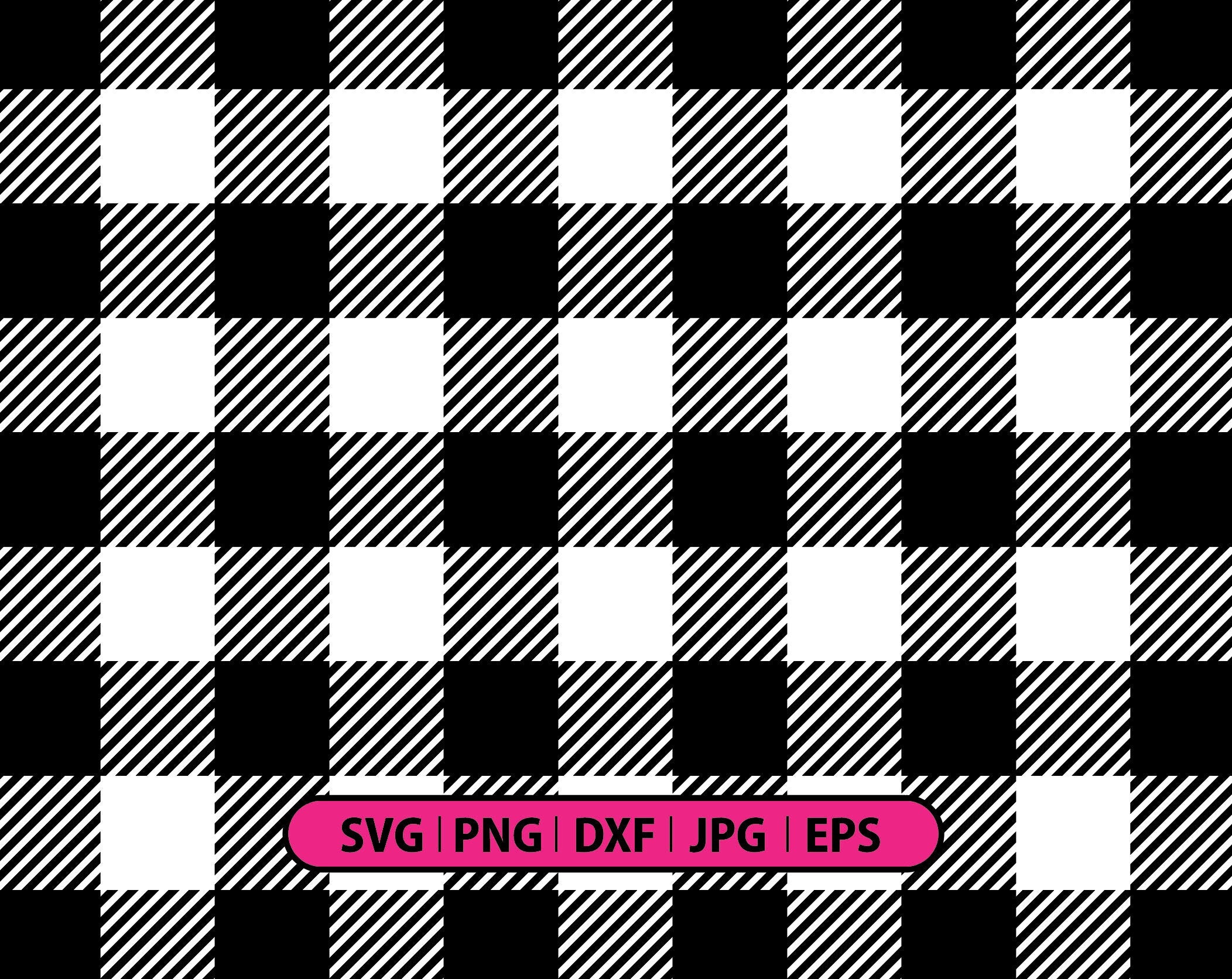 Buffalo Plaid Pattern Svg. Cricut Cut Files Silhouette. Black - Etsy