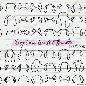 Dog Ears Svg Bundle, Dog Svg Bundle, Dog Ear Outline, Dog Mom Svg, Dog Svg, Dog Breed Svg, Dog Mom,Dog Ears,Dog Art,dog,dogs,tattoo,Svg,Png