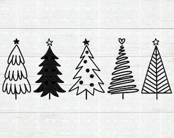 Christmas Tree Svg Bundle, Christmas Svg, Christmas Tree Svg, Christmas Clipart, Christmas Tree Png, Christmas Digital,Cricut,Silhouette,Dxf