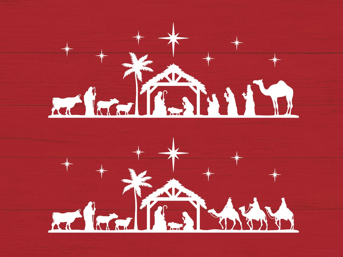 Nativity Scene SVG Nativity SVG PNG Eps Dxf Jpg Instant - Etsy
