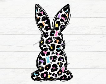 Leopard Print Bunny Svg, Png, Bunny Svg, Bunny Png, Easter Svg, Easter Png, Bunny, Easter Bunny,Rabbit,Leopard,Easter,Sublimation,Png,Svg