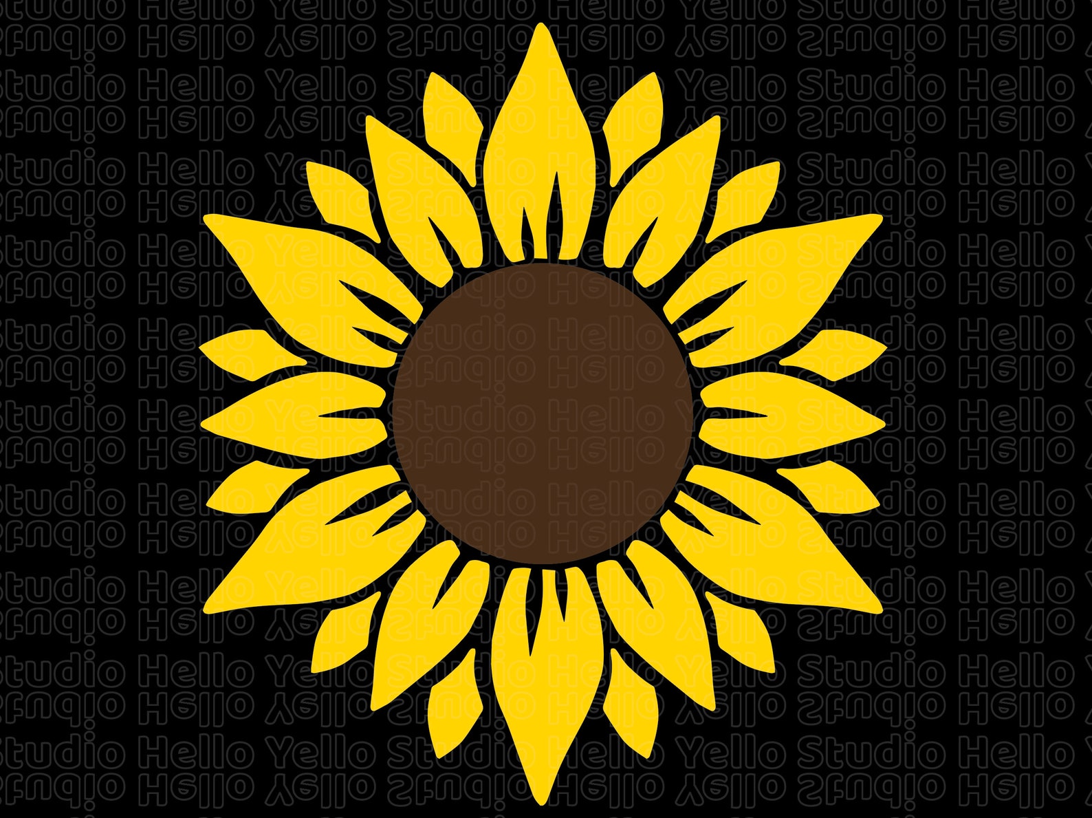 Sunflower SVG Flower Svg Digital Download Clipart - Etsy