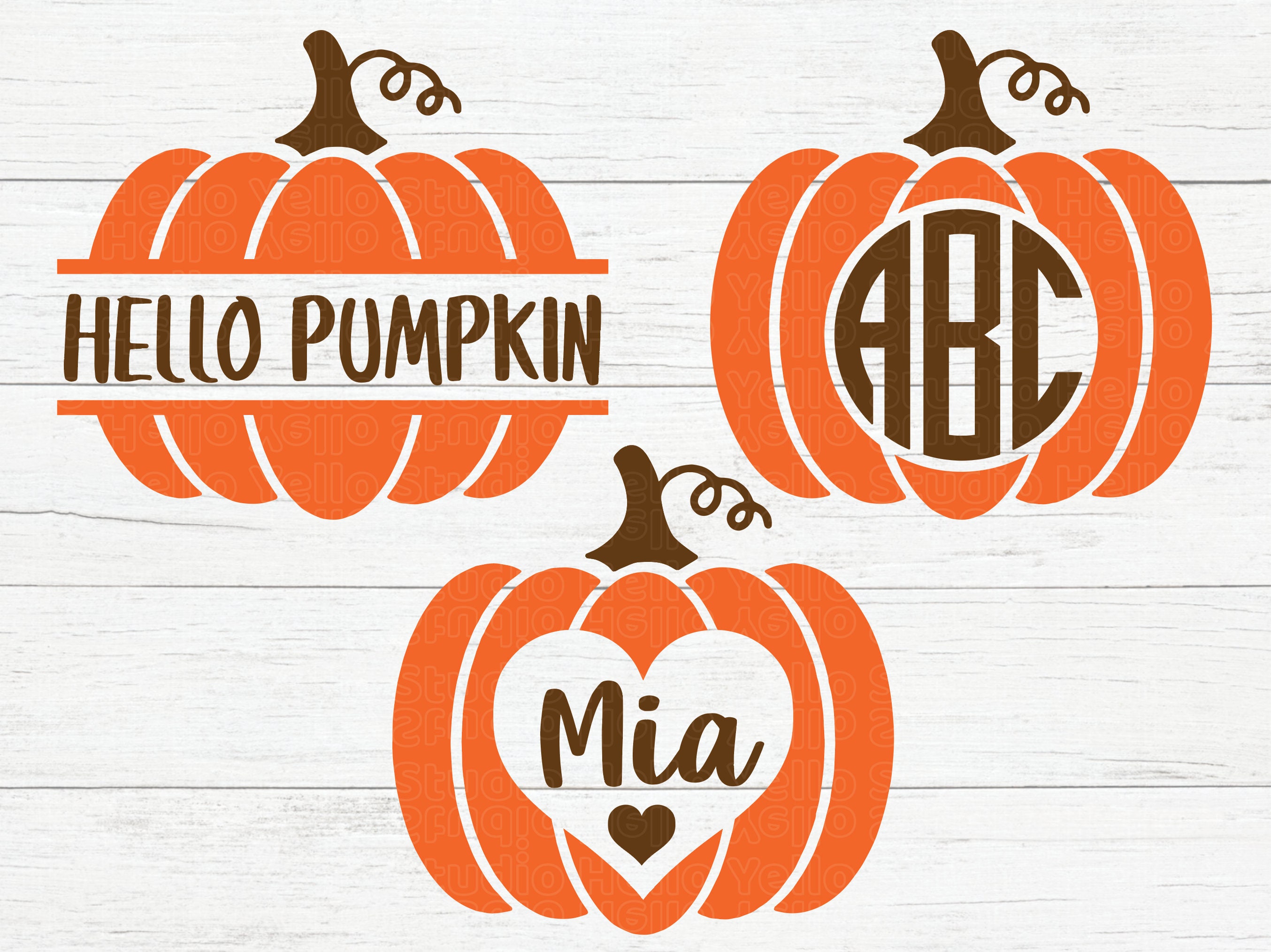 Personalized Pumpkin Monogram Topper Graphic Tee