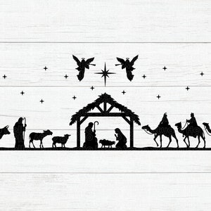 Nativity Scene SVG, Nativity SVG, PNG, eps, dxf, jpg instant digital download image 3